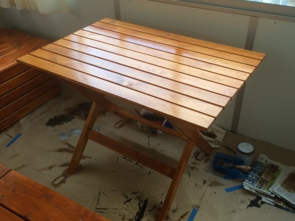 Målat första lagret.